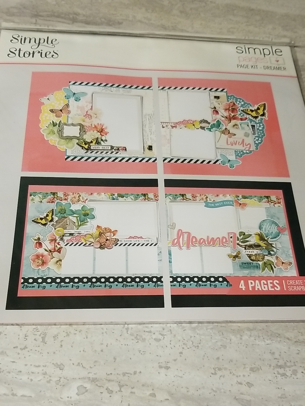 Dreamer Floral Scrapbook Page Kit - Multi-Color